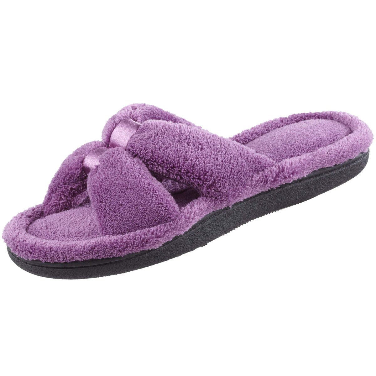 isotoner Women's Microterry X-Slide Slippers with Memory Foam Comfort