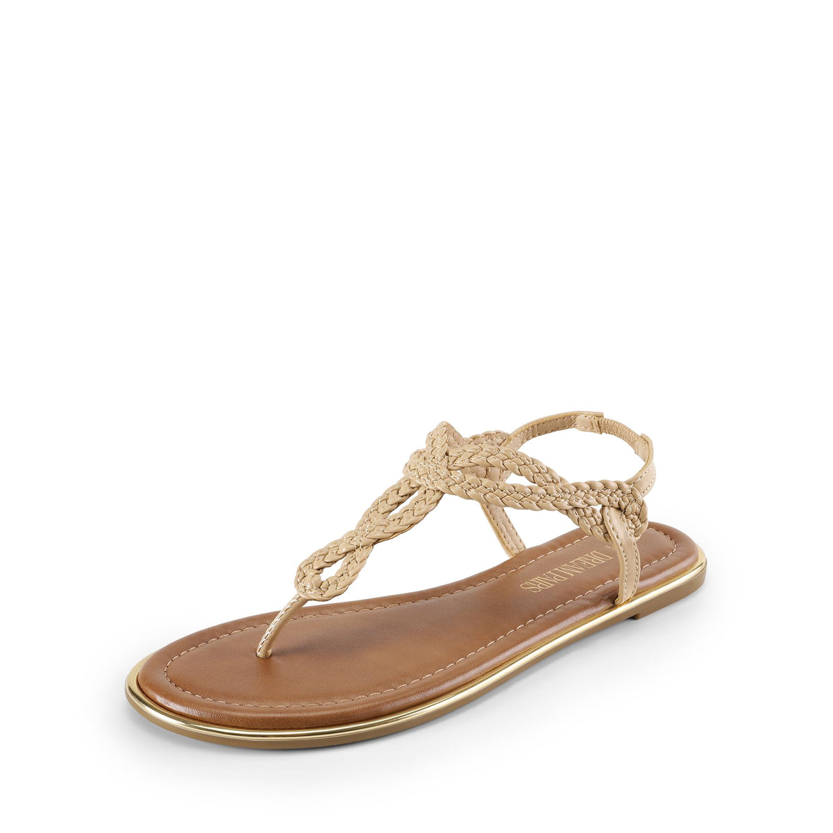 DREAM PAIRS Women's Flat T-Strap Dressy Sandals