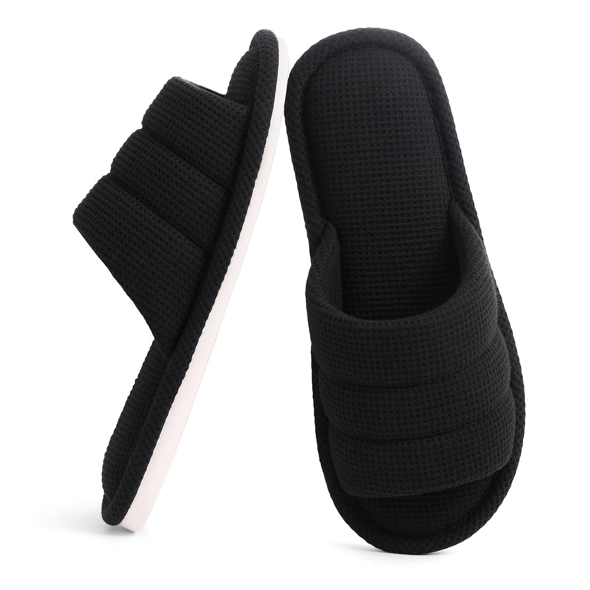 shevalues Summer House Slippers for Women Men Waffle Indoor Slippers