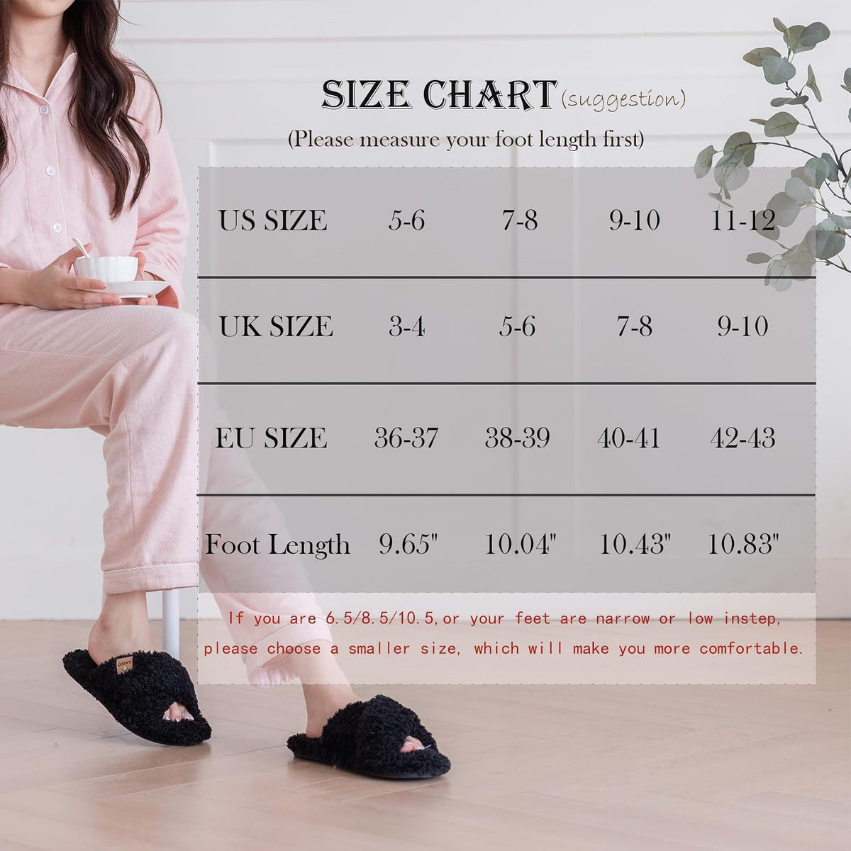 GOEWY Fuzzy Open Toe Slippers for Women Cozy Memory Foam House Shoes Indoor
