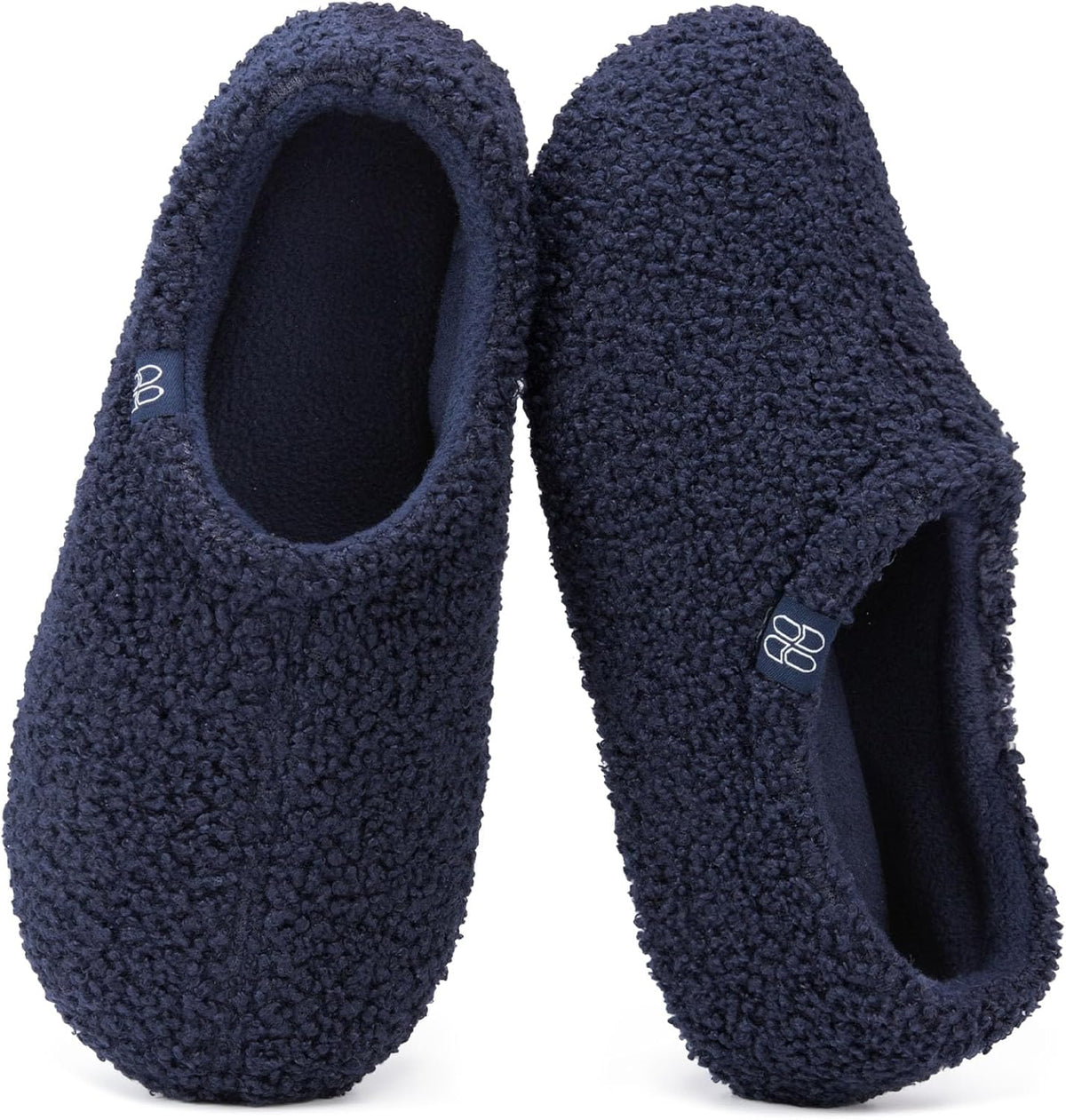 HomeTop Women's Fuzzy Curly Fur Fleece Lining Memory Foam Loafer Slippers