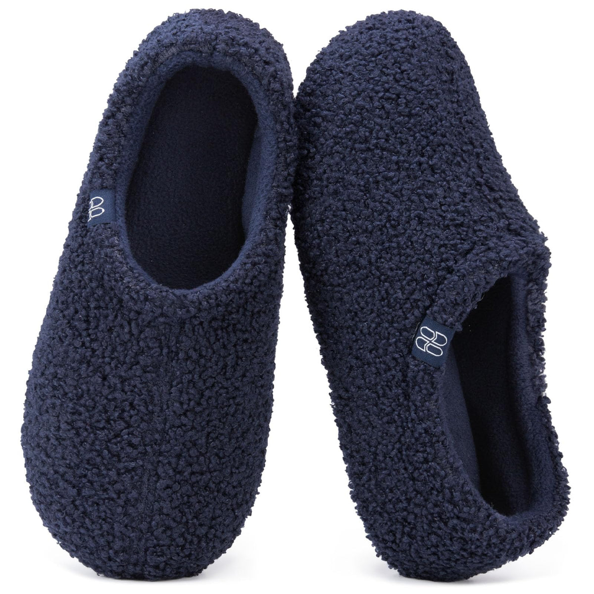 HomeTop Women's Fuzzy Curly Fur Fleece Lining Memory Foam Loafer Slippers