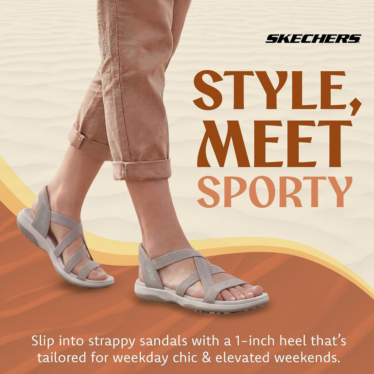 Skechers Women's Reggae Slim - Stretch Flex Hands Free Slip-ins