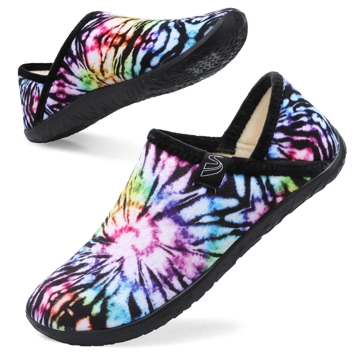 Spesoul Fuzzy House Slippers for Women Men Indoor Closed Back Lightweight Cozy Faux Furry Lining Barefoot House Shoes Slipper Socks for Bedroom Home Office Yoga Outdoor Walking Shoes