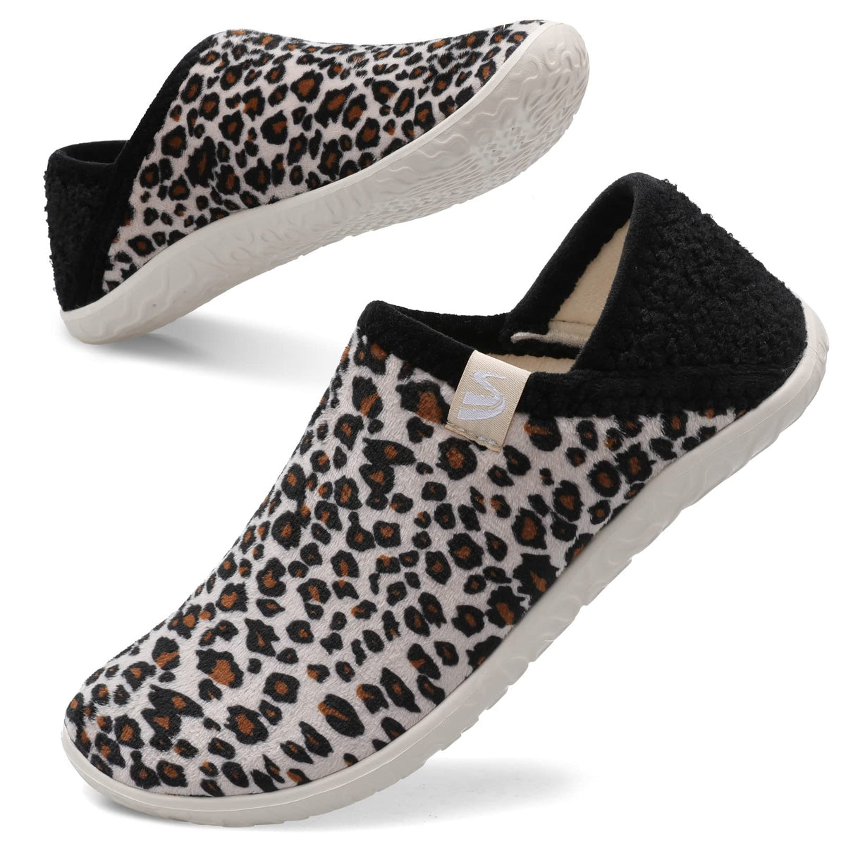 Spesoul Fuzzy House Slippers for Women Men Indoor Closed Back Lightweight Cozy Faux Furry Lining Barefoot House Shoes Slipper Socks for Bedroom Home Office Yoga Outdoor Walking Shoes