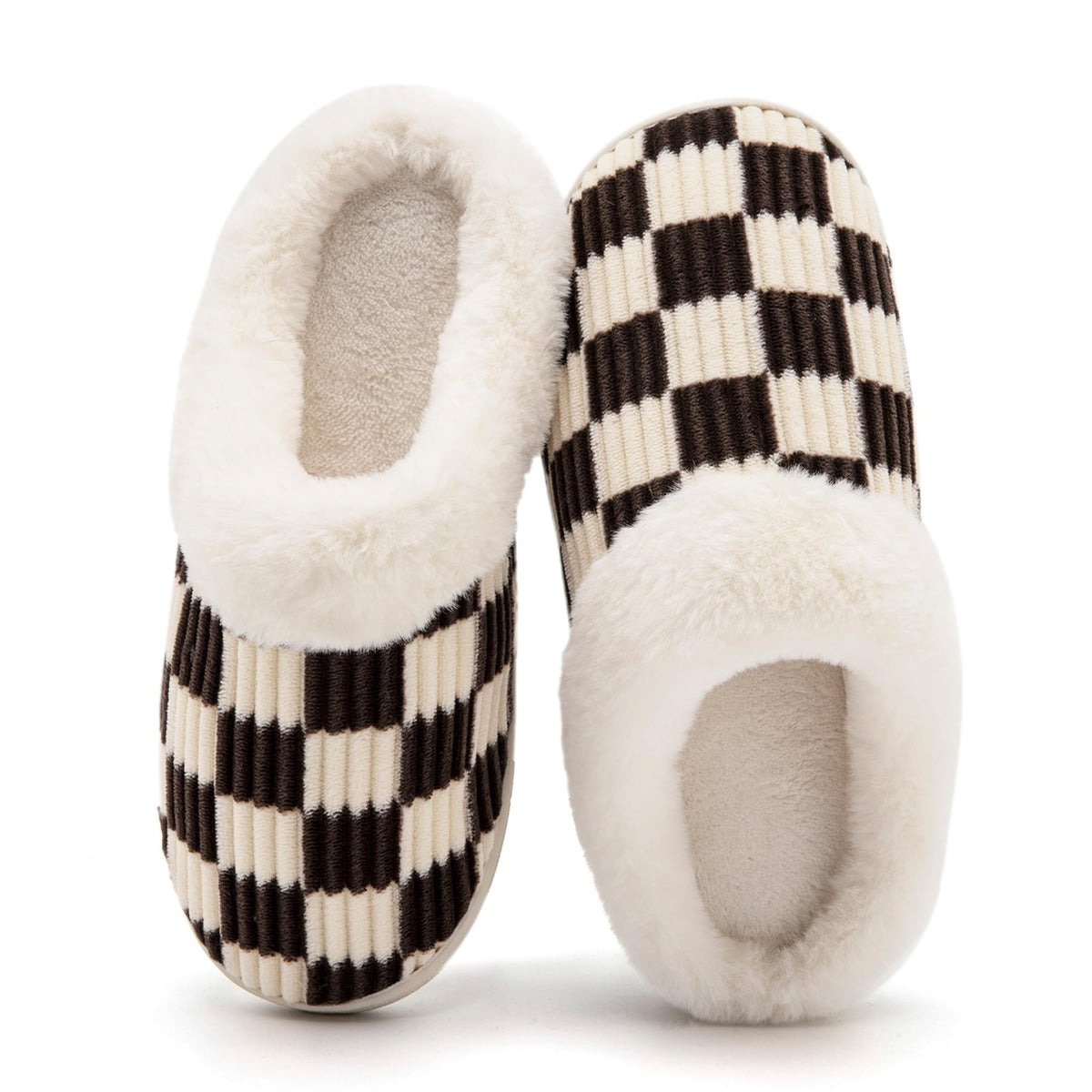 Guyarns House Slippers for Women & Men - Fuzzy, Casual Indoor/Outdoor Shoes with Memory Foam & Faux Fur Lining