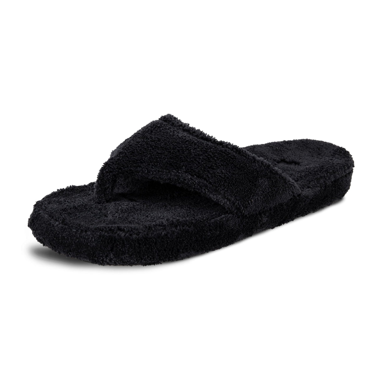 Acorn Women's Spa Thong Slippers with Cloud Contour Comfort - Arch Support and Plush Fluffy Terry Lining, Perfect for Beach, Camping, Poolside, or Bathroom Wear