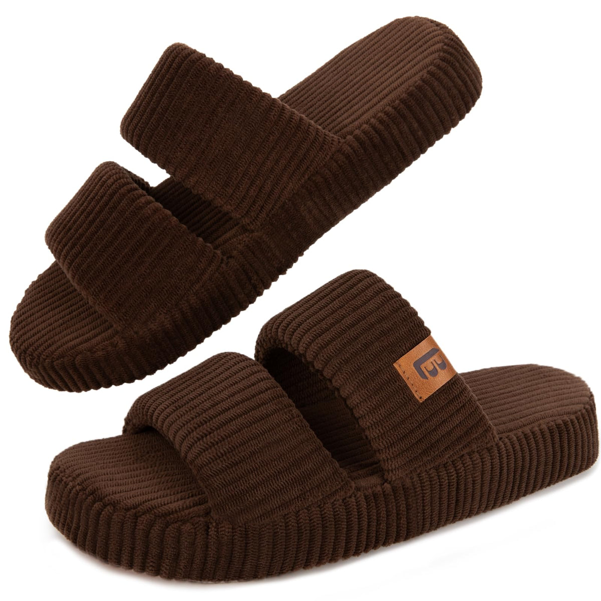 LongBay Slippers for Women Memory Foam Open Toe Indoor House Shoes Gifts