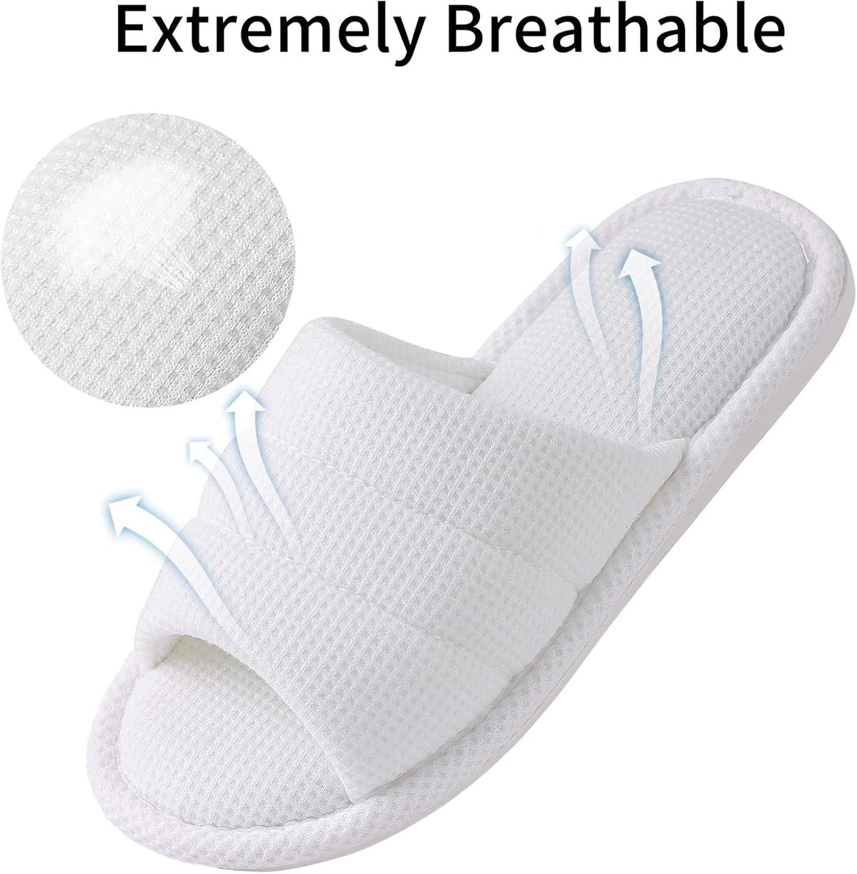 shevalues Summer House Slippers for Women Men Waffle Indoor Slippers