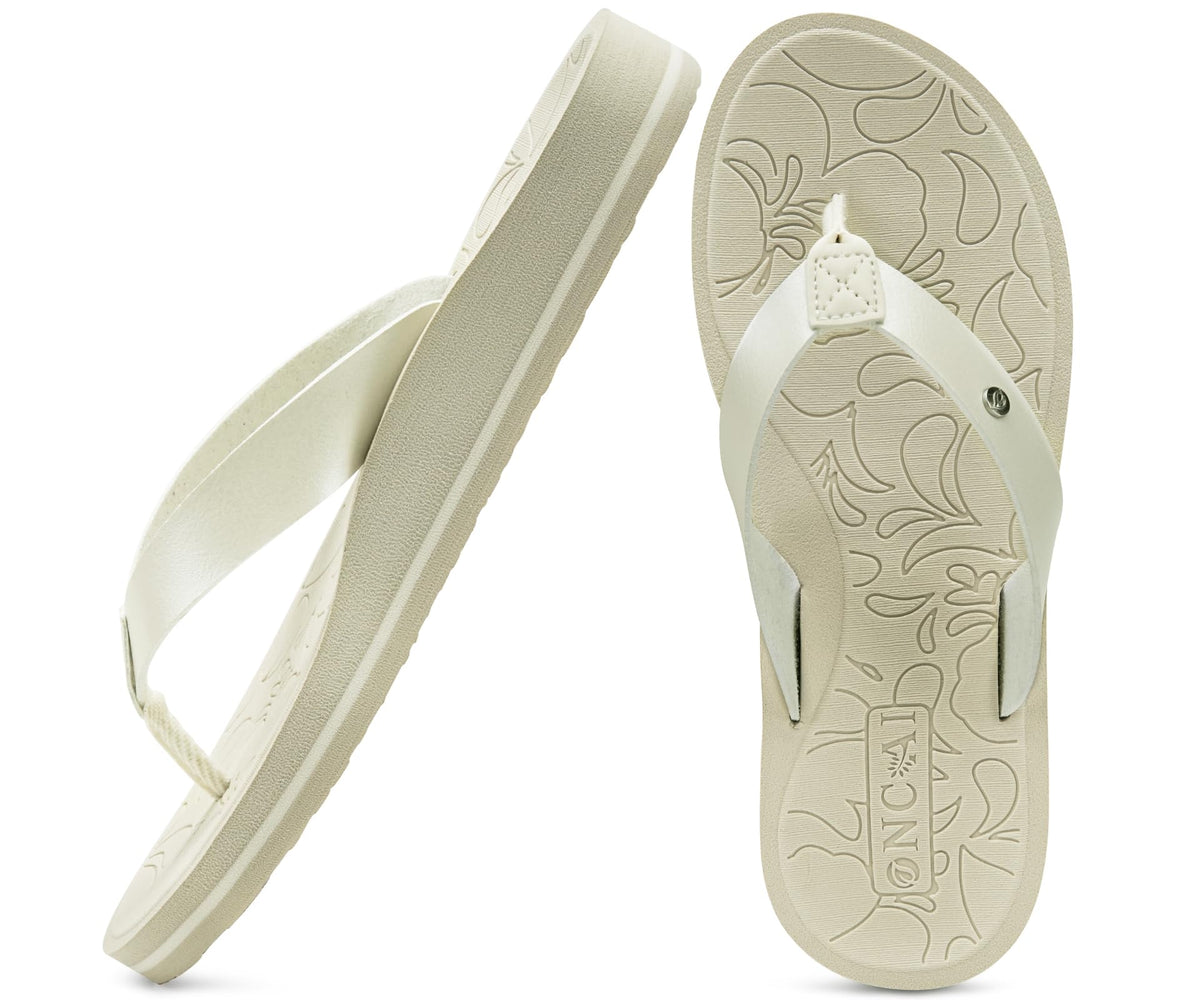 ONCAI Women's Flip Flops Comfortable Arch Support Yoga Mat Summer Beach Walking Thong Cushion Sandals Ladies Outdoor Vacation Essentials Slide Shoes Rubber Soles US Size 5-11