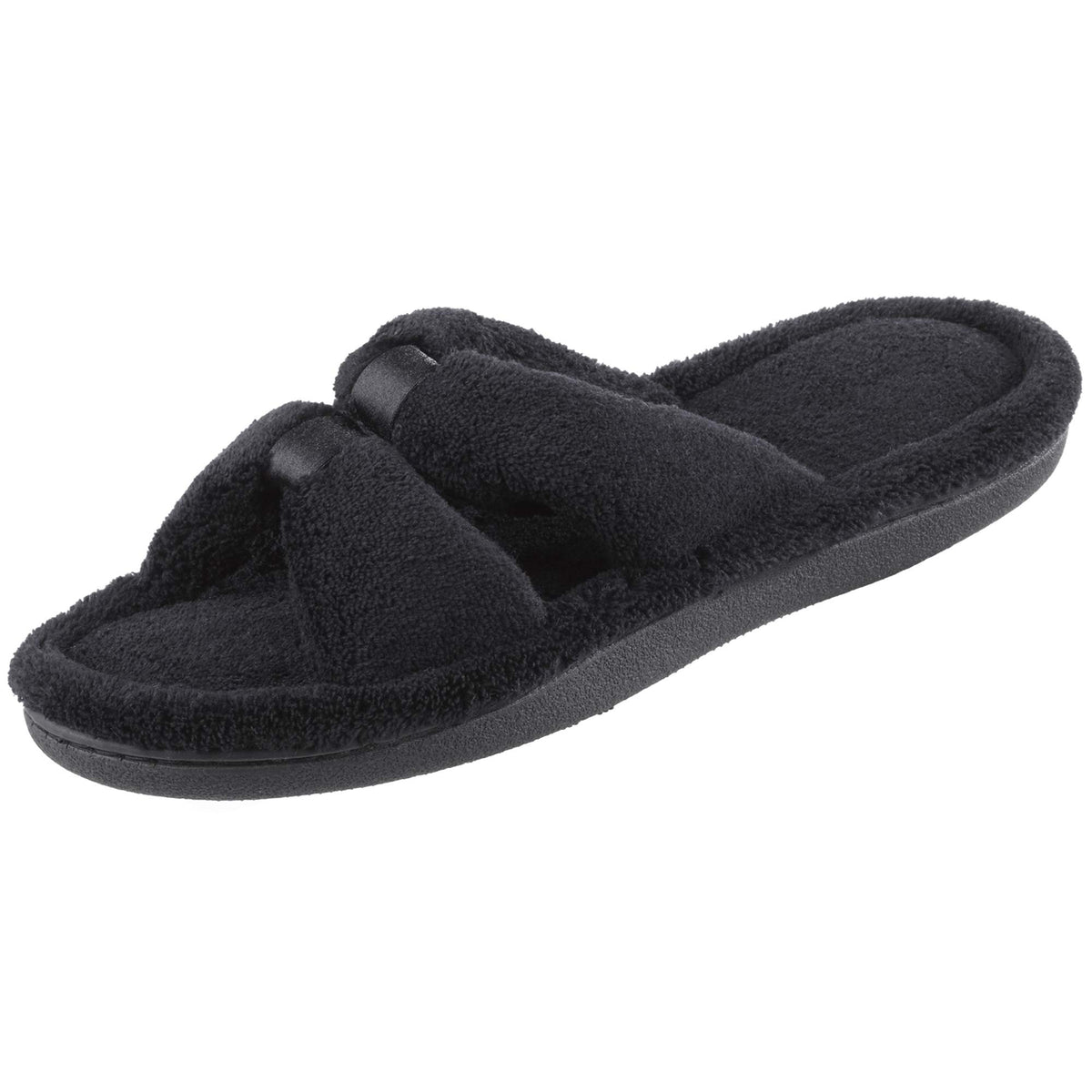 isotoner Women's Microterry X-Slide Slippers with Memory Foam Comfort