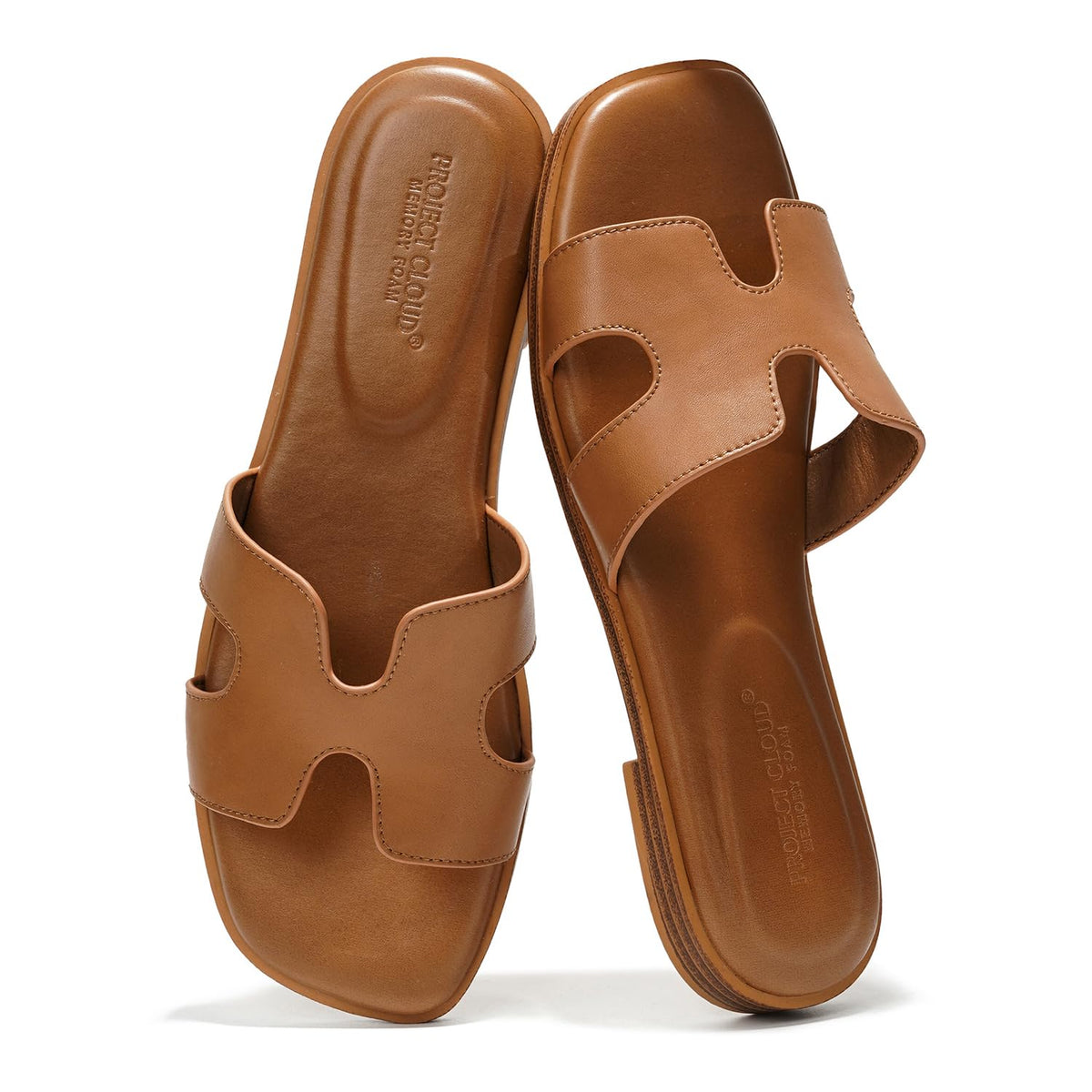 Project Cloud 100% Genuine Leather Sandals Women Flats For Women (Jannel)