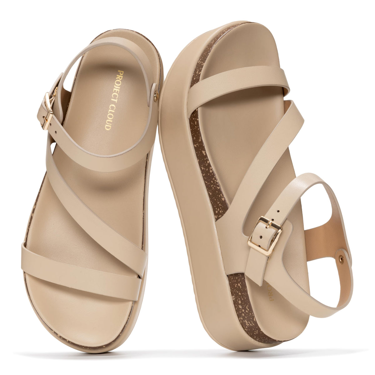 Project Cloud Adjustable Strap Platform Sandals Women Footwear