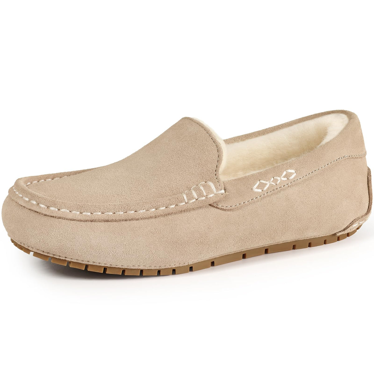 KIDMI Women's Genuine Suede Cozy Moccasin Slippers