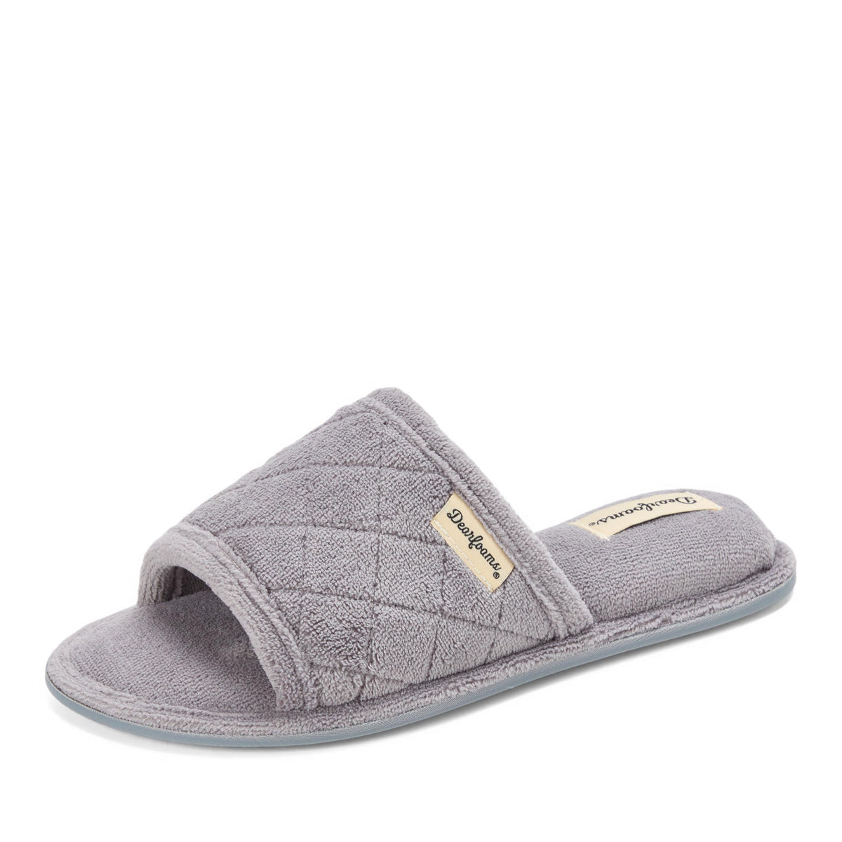 Dearfoams womens Slipper Memory Foam Summer House Shoe Beatrice Terry Slide