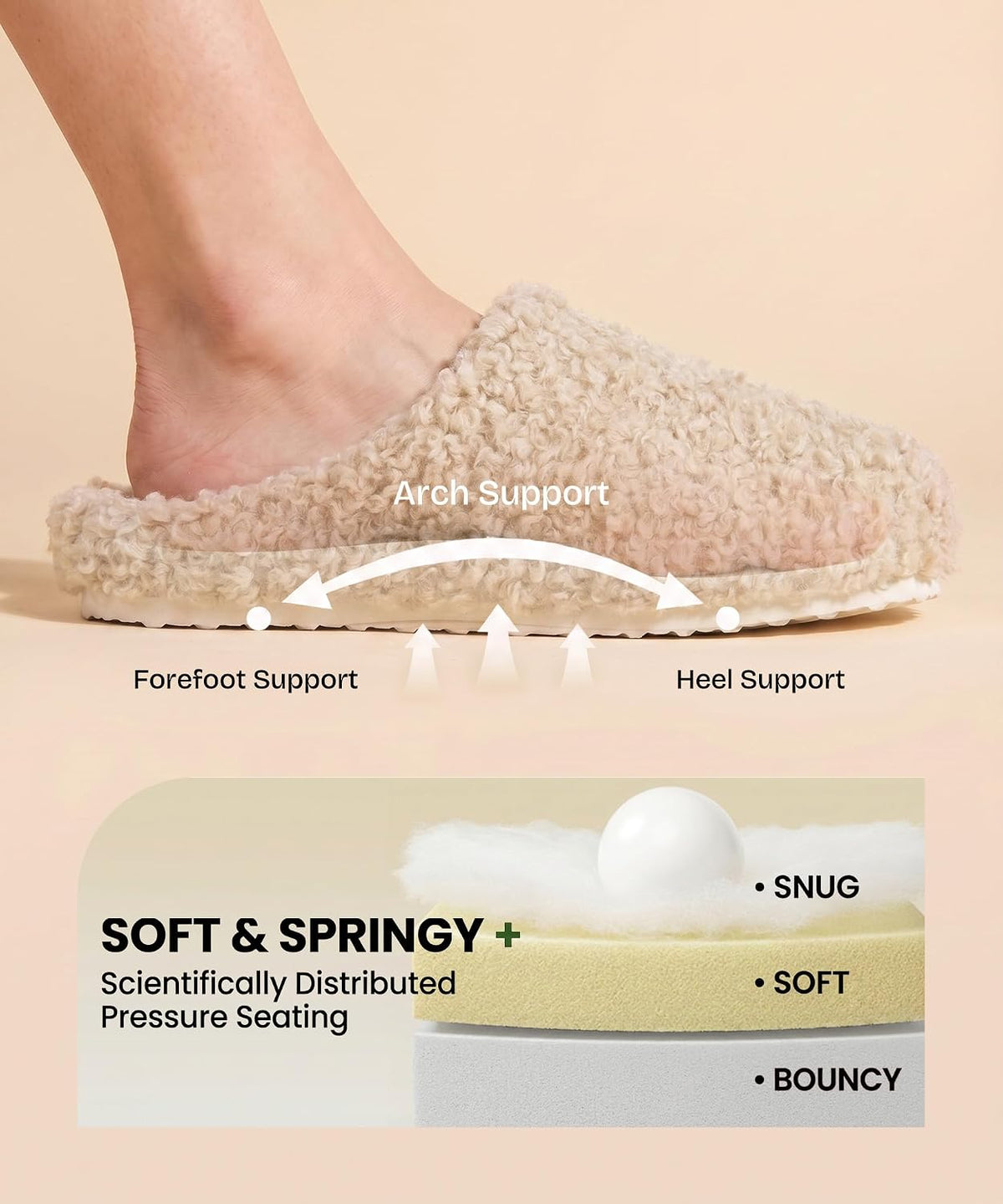 EverFoams Women's Slip on Slippers for Indoor Outdoor