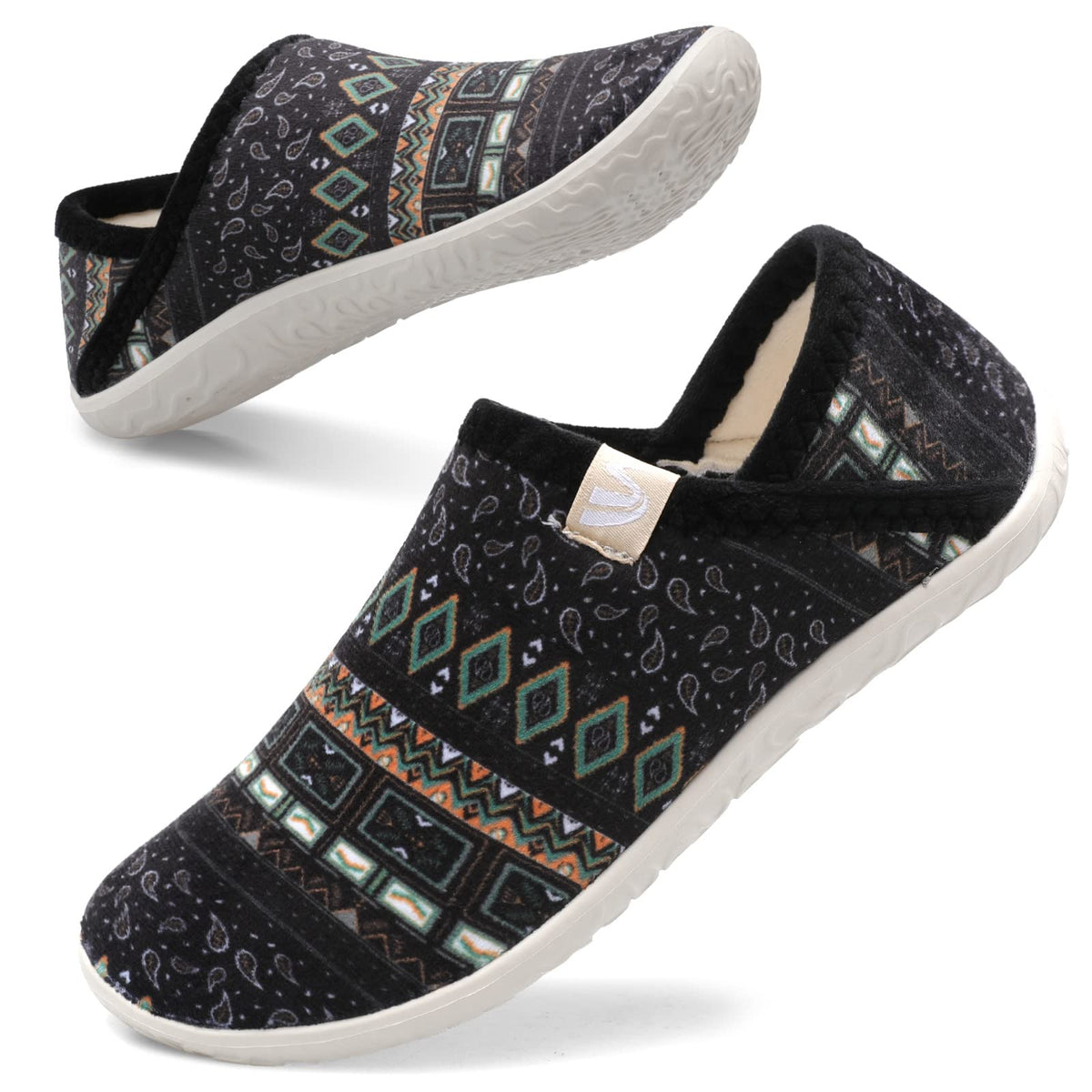 Spesoul Fuzzy House Slippers for Women Men Indoor Closed Back Lightweight Cozy Faux Furry Lining Barefoot House Shoes Slipper Socks for Bedroom Home Office Yoga Outdoor Walking Shoes