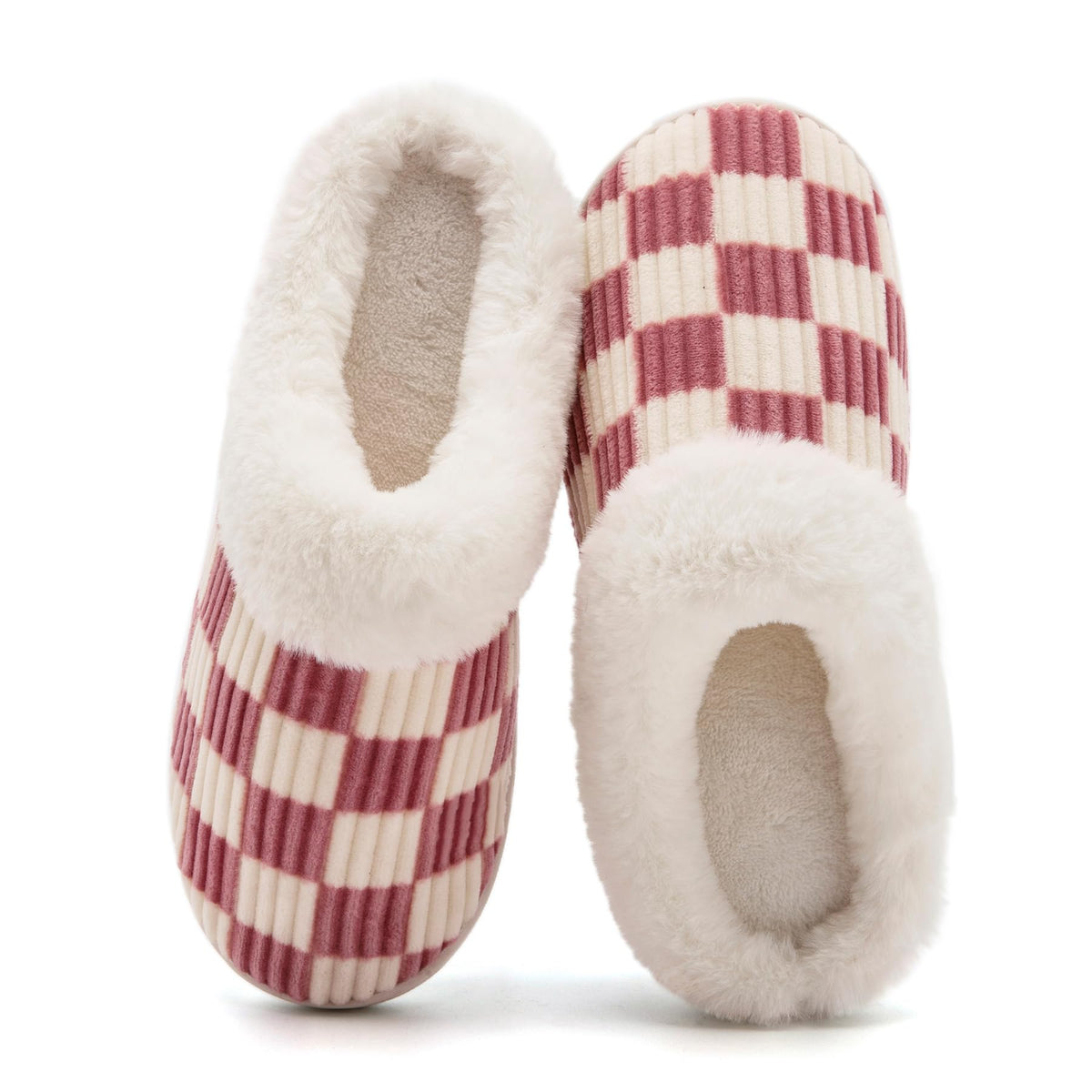 Guyarns House Slippers for Women & Men - Fuzzy, Casual Indoor/Outdoor Shoes with Memory Foam & Faux Fur Lining