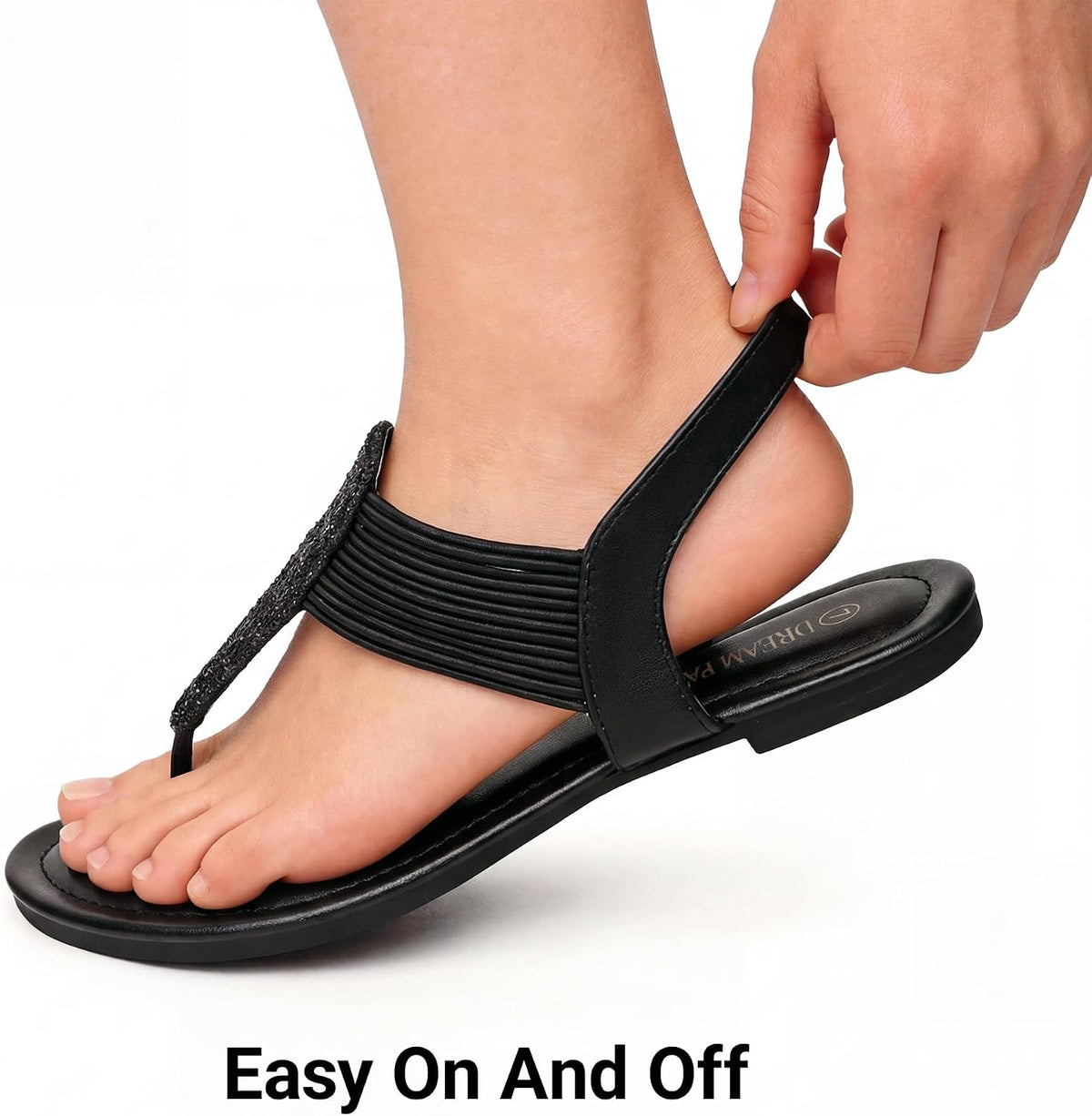 DREAM PAIRS Women's Flat Ankle Strap Sandals