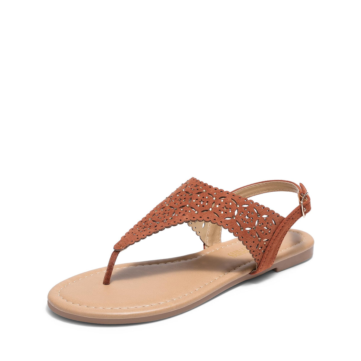 DREAM PAIRS Women's T-Strap Gladiator Flat Sandals