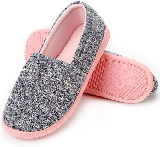 Urbancolor Women Washable Closed Back Indoor Slippers Anti-Slip House Slipper Breathable Home Shoes