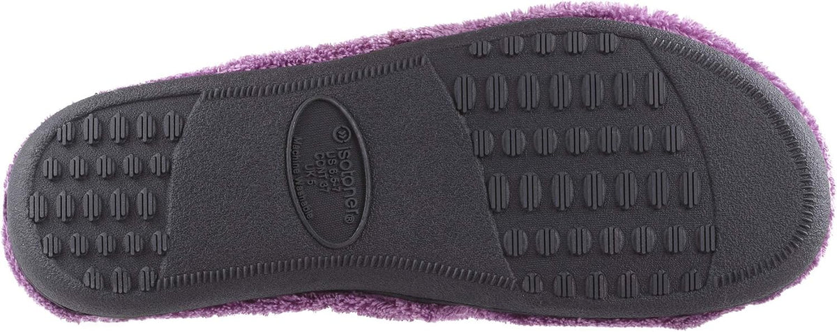isotoner Women's Microterry X-Slide Slippers with Memory Foam Comfort