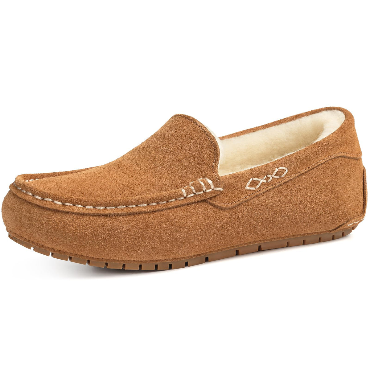 KIDMI Women's Genuine Suede Cozy Moccasin Slippers