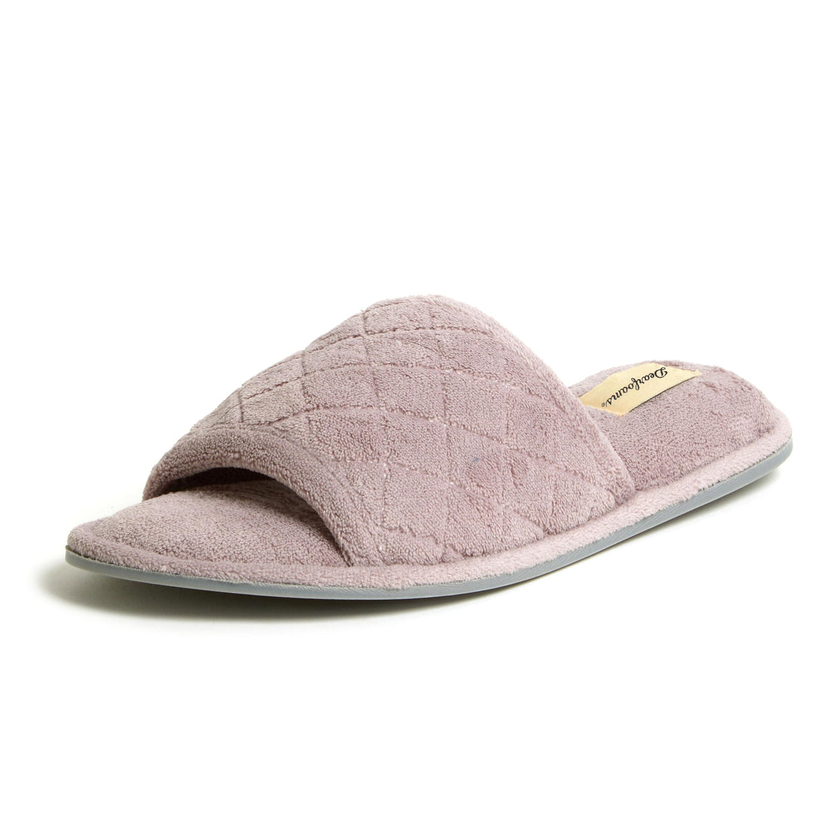 Dearfoams womens Slipper Memory Foam Summer House Shoe Beatrice Terry Slide
