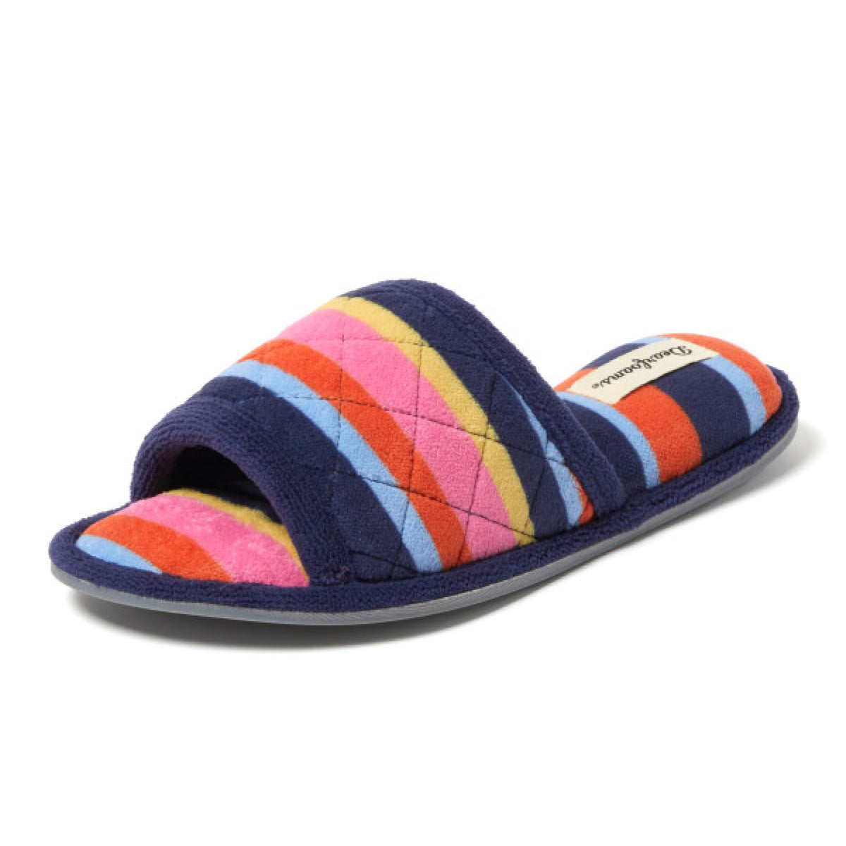 Dearfoams womens Slipper Memory Foam Summer House Shoe Beatrice Terry Slide