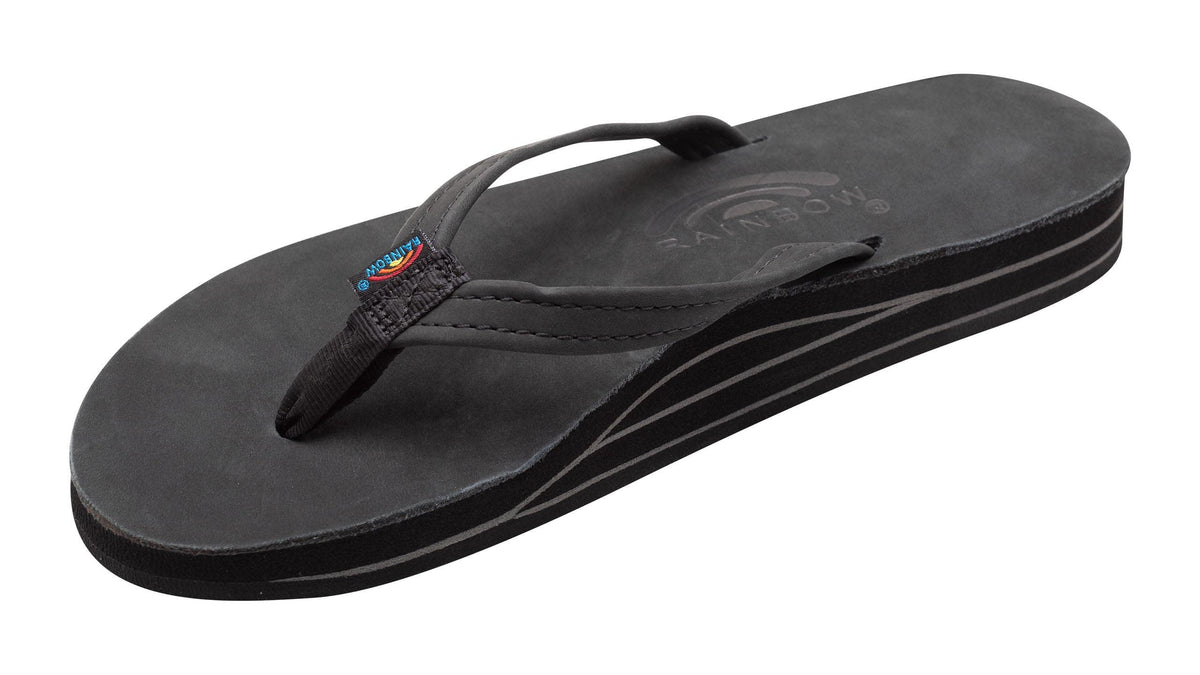 Rainbow Sandals Women's Double Layer, Narrow Strap, Leather Sandals w/Arch