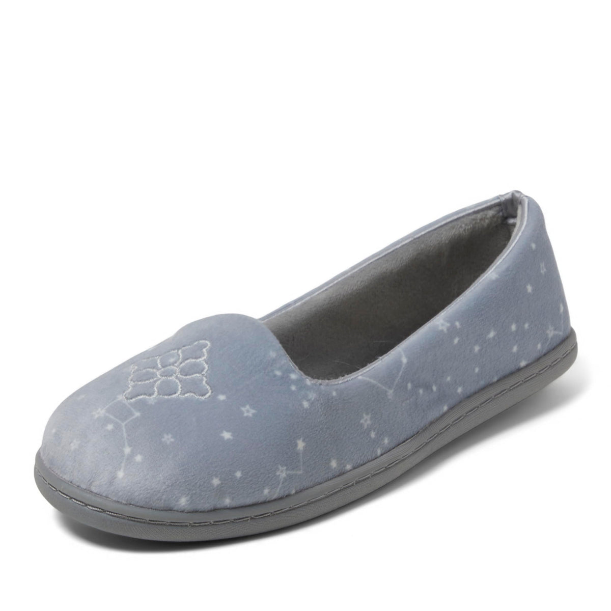 Dearfoams Women's Rebecca Soft Memory Foam Lightweight House Shoes Cozy Loafer with Warm Lining and Wide Widths Slipper