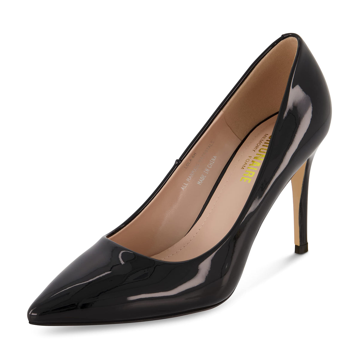 CUSHIONAIRE Lola Dress Pump Heels for Women, Classic Pointed Toe High Heels with Soft Memory Foam and Durable Outsole