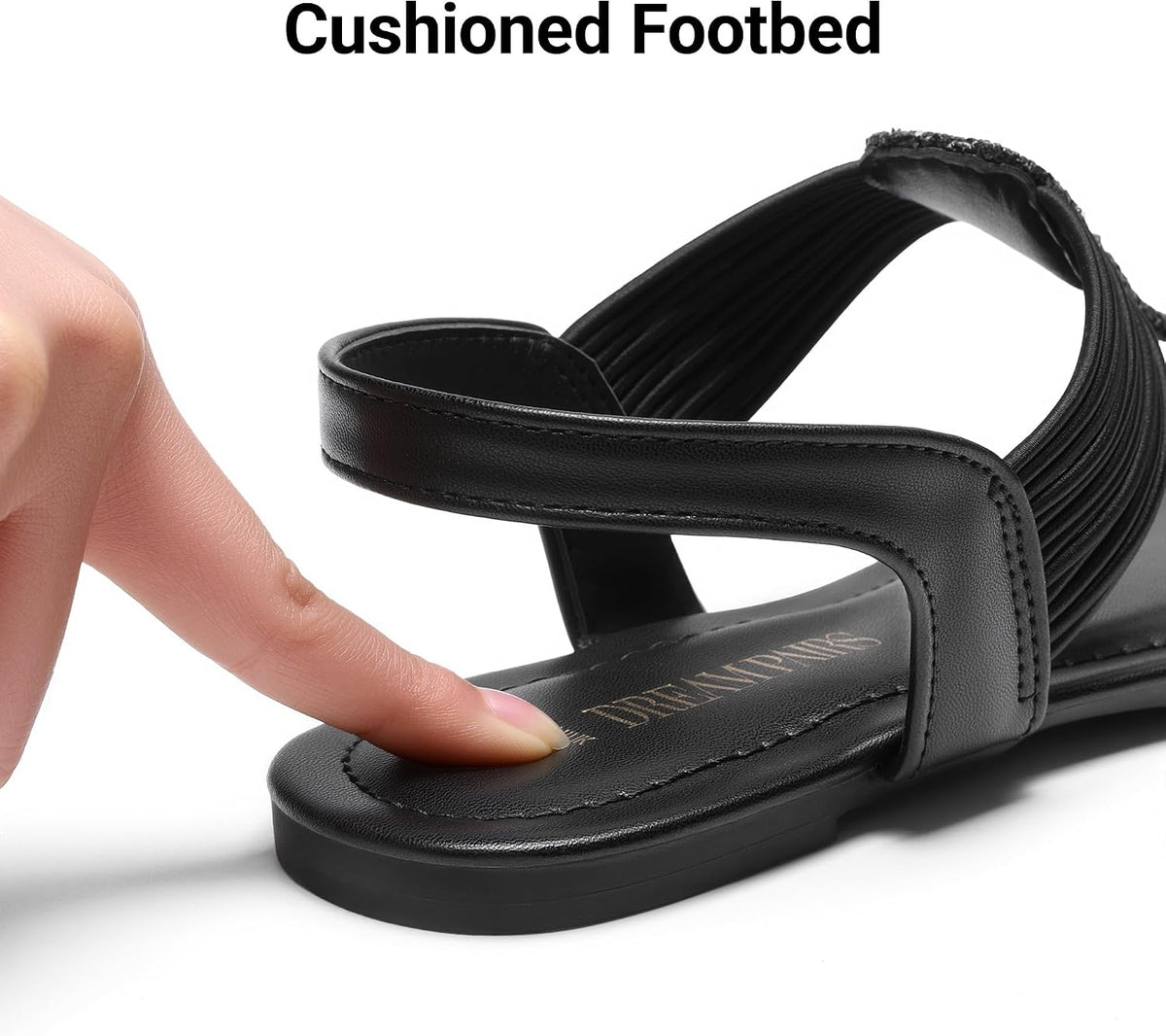 DREAM PAIRS Women's Flat Ankle Strap Sandals