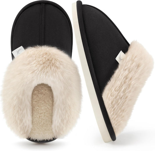 Aomigoct Womens Fuzzy House Slippers: Warm Plush & Non-Slip for Everyday Soft - The Perfect Thoughtful Gift for Mom & Grandma in Winter