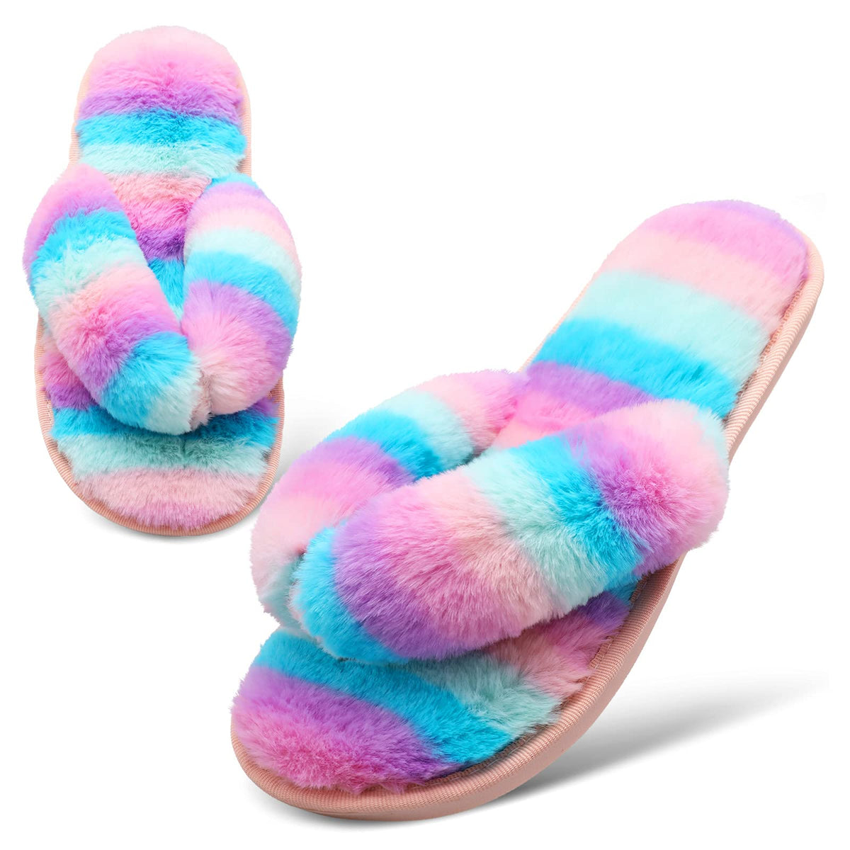 JOINFREE Women's Bedroom Slippers Comfort Four Season Classy Indoor Spa Slide Shoes
