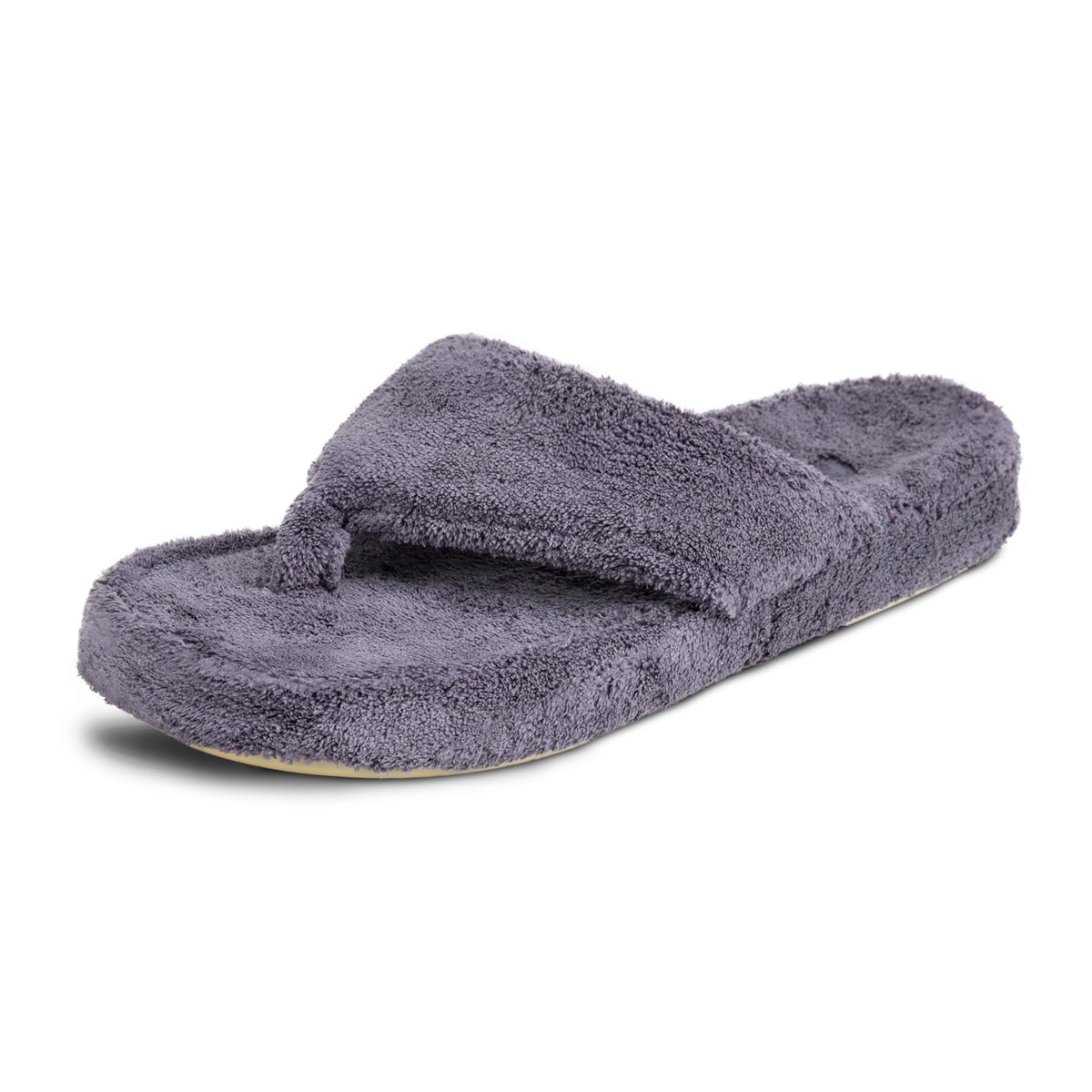 Acorn Women's Spa Thong Slippers with Cloud Contour Comfort - Arch Support and Plush Fluffy Terry Lining, Perfect for Beach, Camping, Poolside, or Bathroom Wear