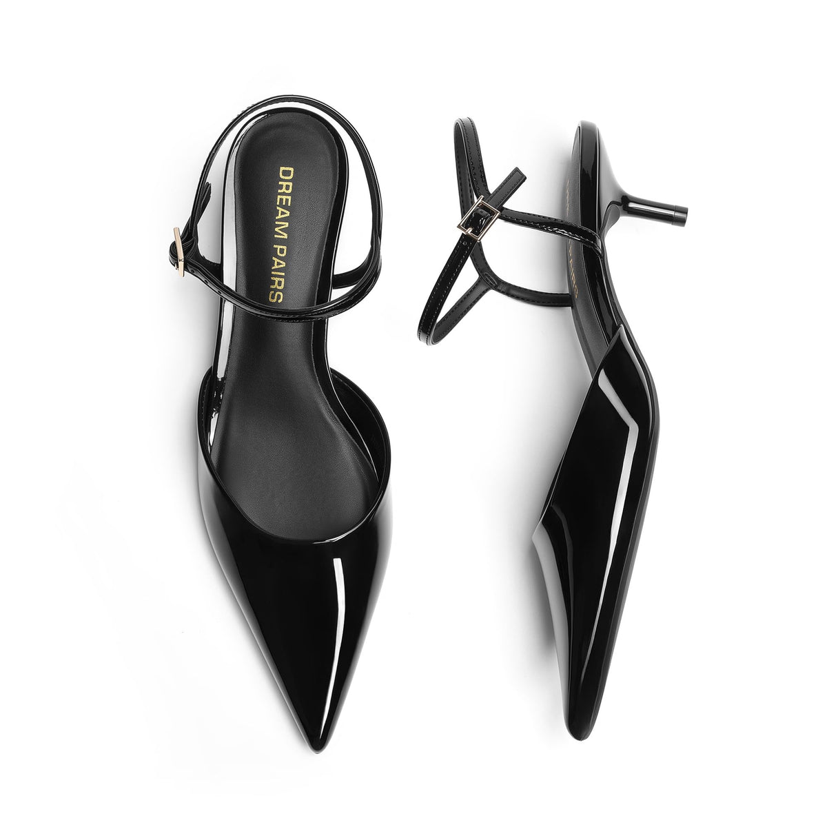 DREAM PAIRS Kitten Heels for Women Closed Toe Pumps