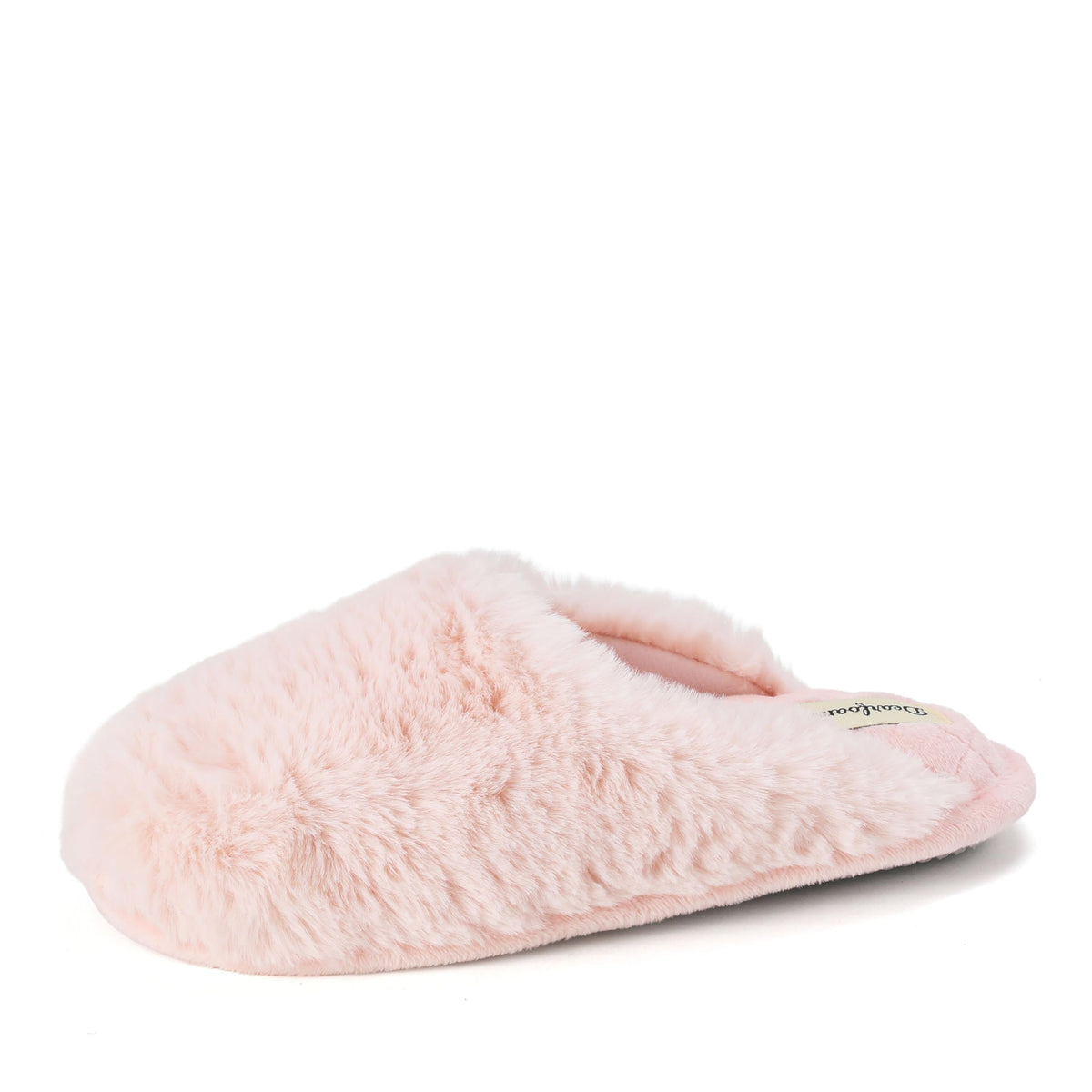 Dearfoams womens Bailey Plush Furry Scuff Slipper