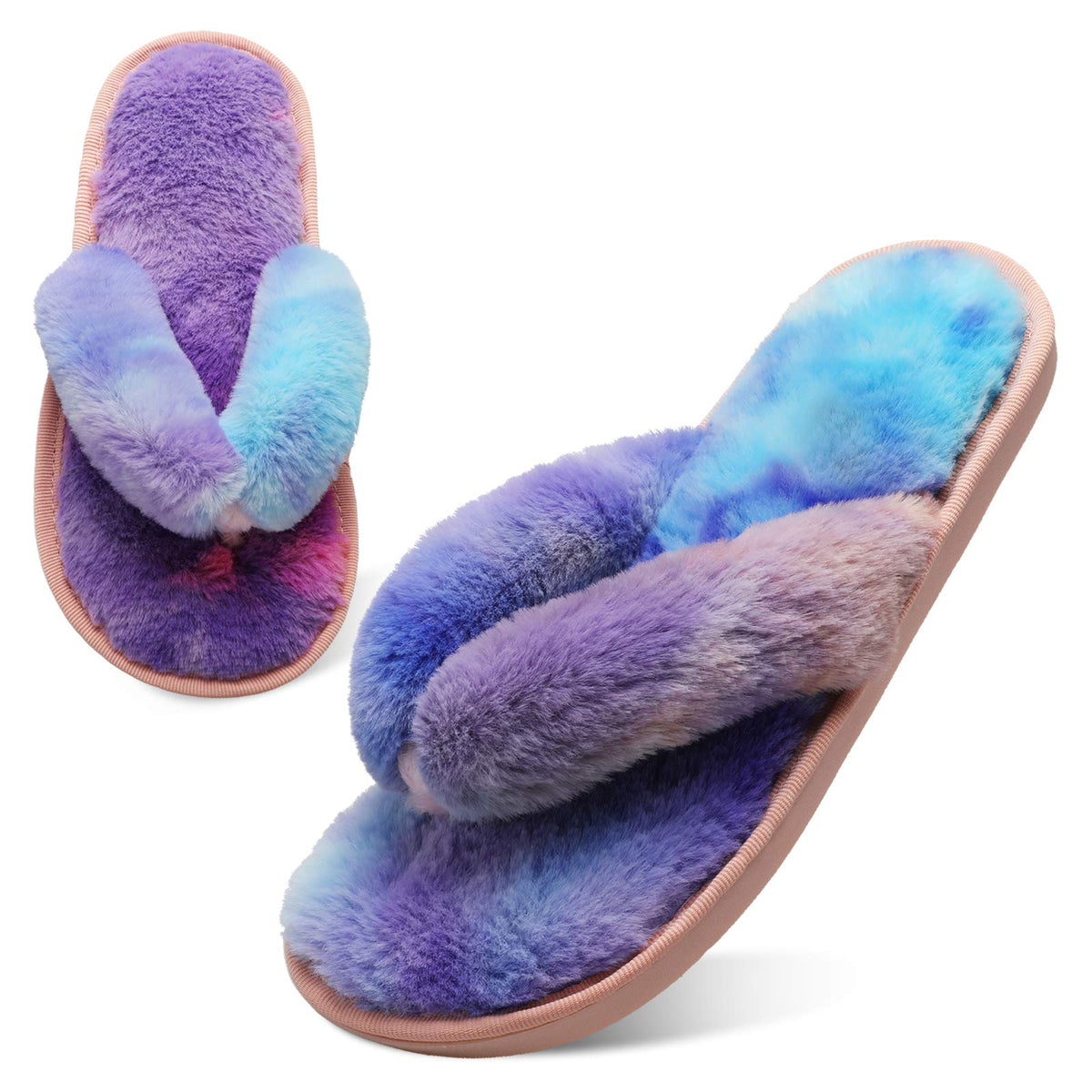 JOINFREE Women's Bedroom Slippers Comfort Four Season Classy Indoor Spa Slide Shoes