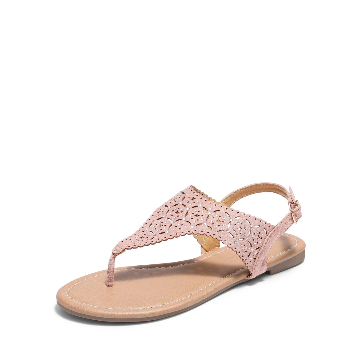 DREAM PAIRS Women's T-Strap Gladiator Flat Sandals