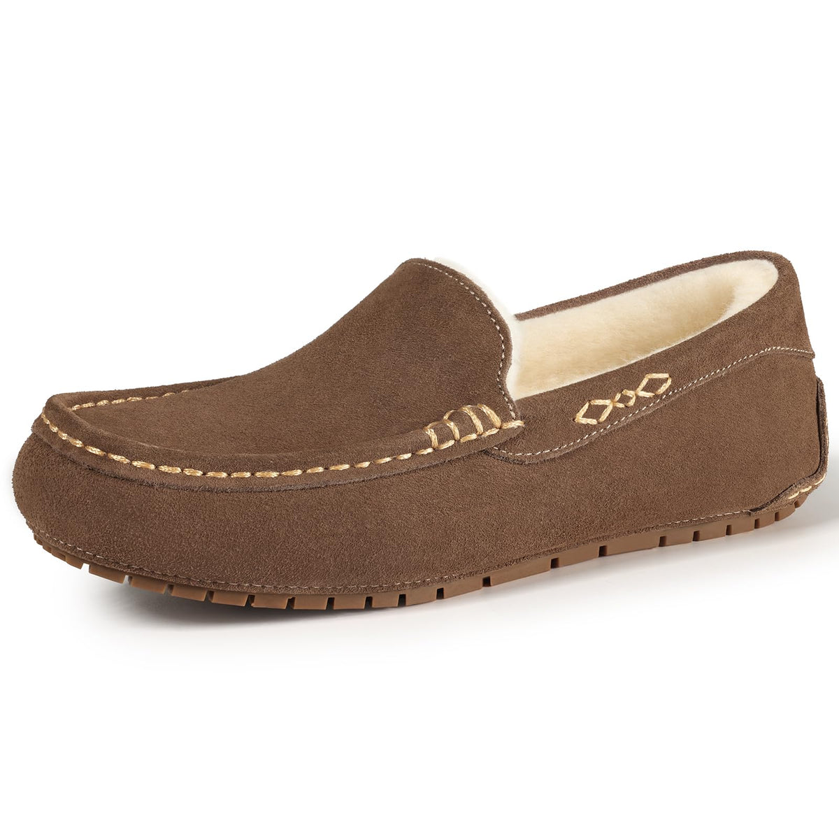 KIDMI Women's Genuine Suede Cozy Moccasin Slippers