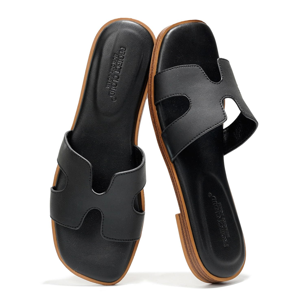 Project Cloud 100% Genuine Leather Sandals Women Flats For Women (Jannel)