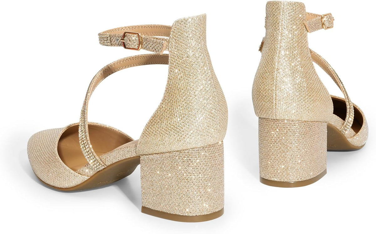 DREAM PAIRS Women's Dress Shoes Block Heels Pumps