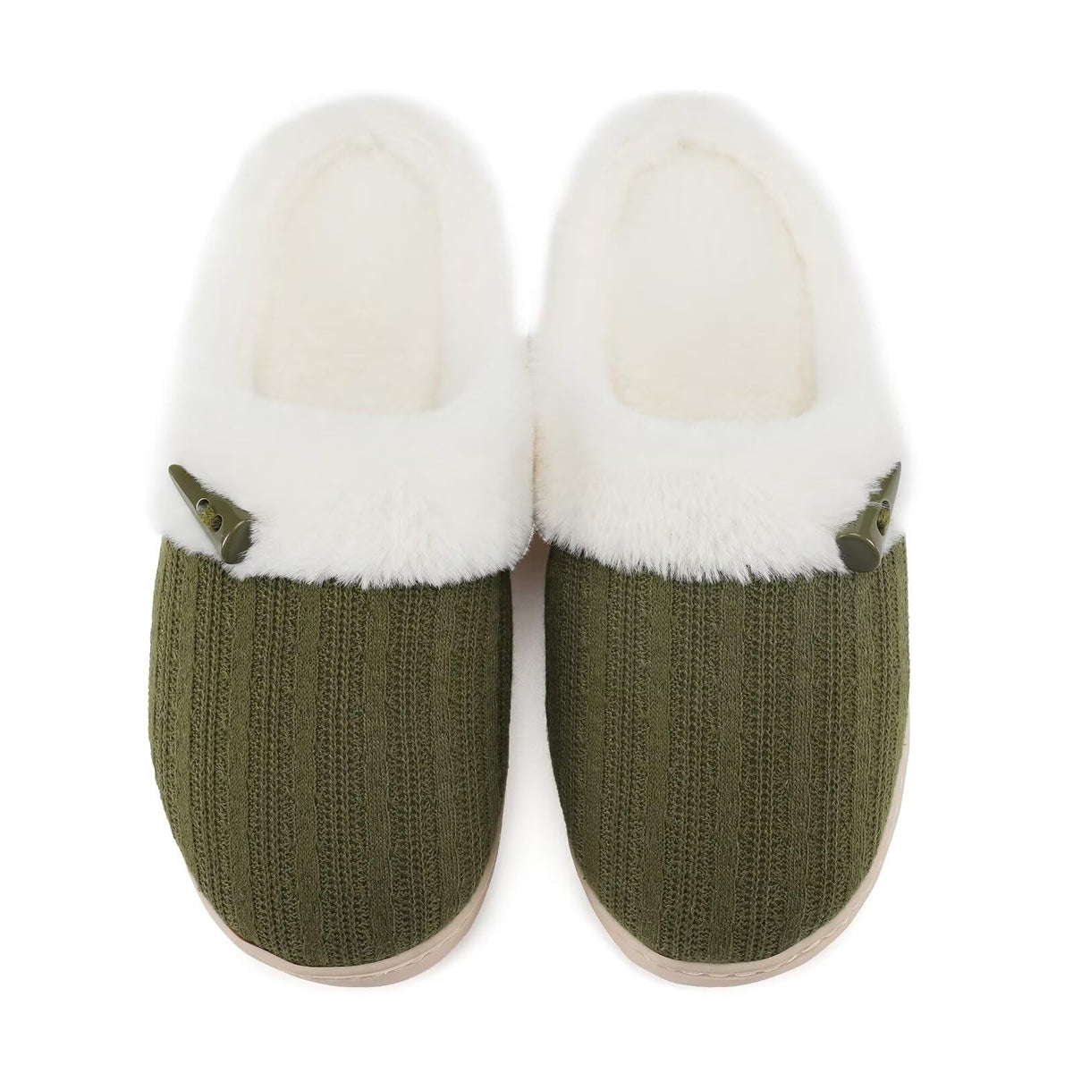 NineCiFun Women's Slip on Fuzzy Slippers Memory Foam House Slippers Outdoor Indoor Warm Plush Bedroom Shoes Scuff with Faux Fur Lining