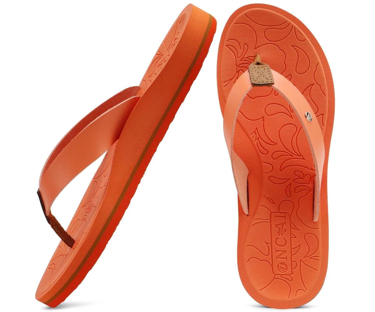 ONCAI Women's Flip Flops Comfortable Arch Support Yoga Mat Summer Beach Walking Thong Cushion Sandals Ladies Outdoor Vacation Essentials Slide Shoes Rubber Soles US Size 5-11