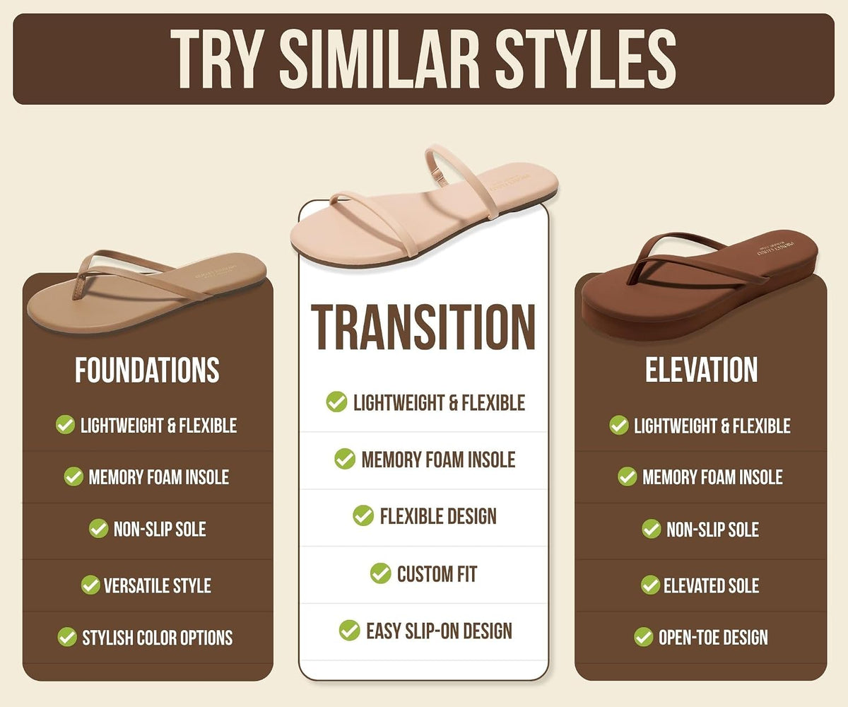 Project Cloud Summer Sandals for Women with Memory Foam Insole (Transition)