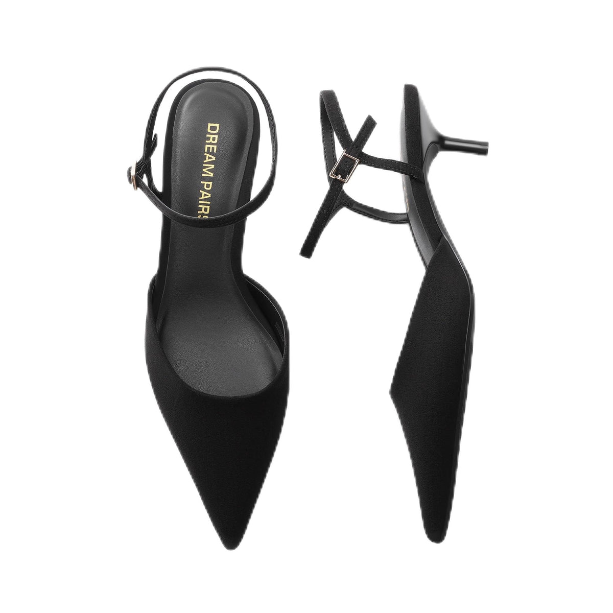 DREAM PAIRS Kitten Heels for Women Closed Toe Pumps