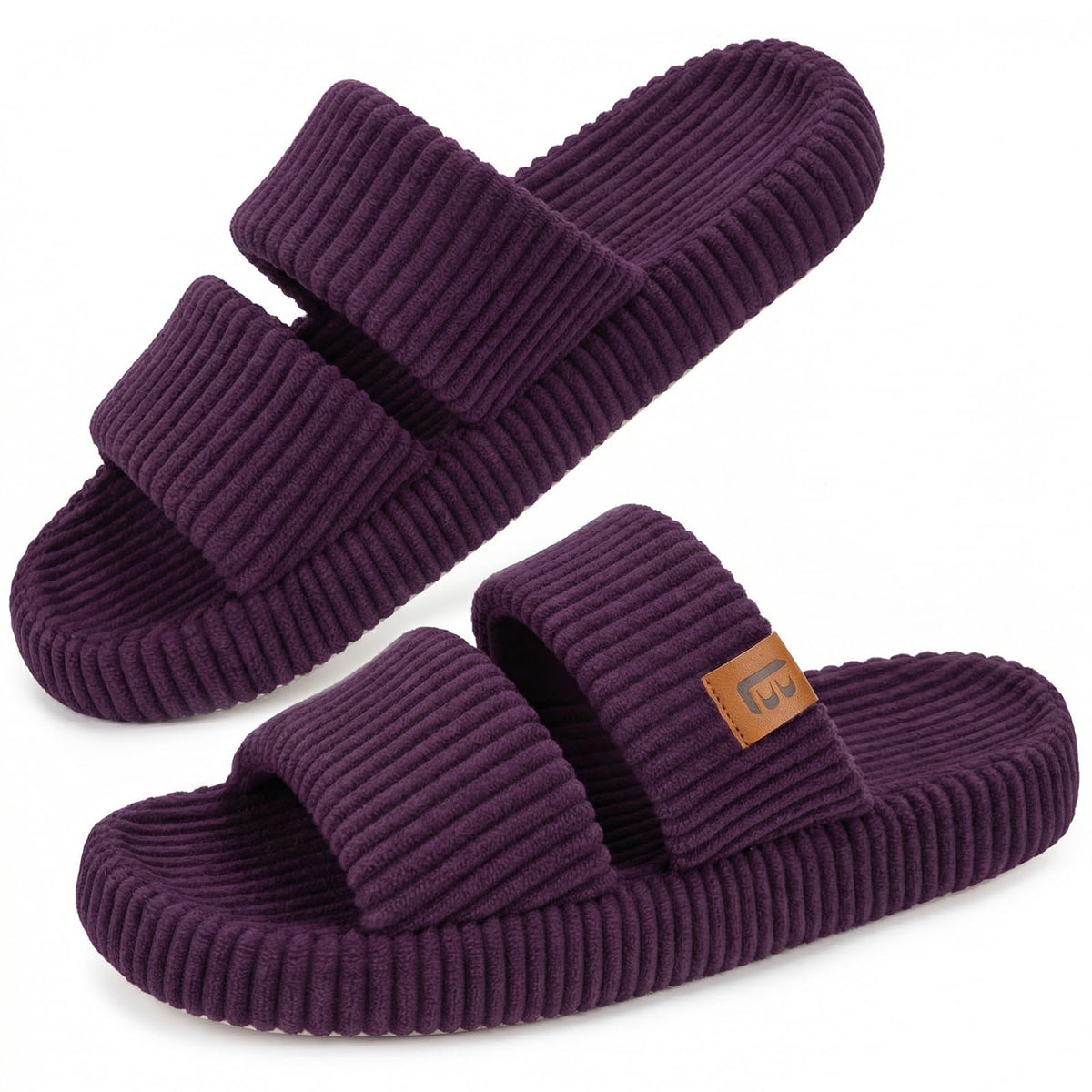LongBay Slippers for Women Memory Foam Open Toe Indoor House Shoes Gifts