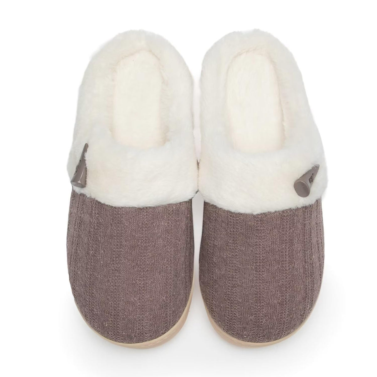 NineCiFun Women's Slip on Fuzzy Slippers Memory Foam House Slippers Outdoor Indoor Warm Plush Bedroom Shoes Scuff with Faux Fur Lining