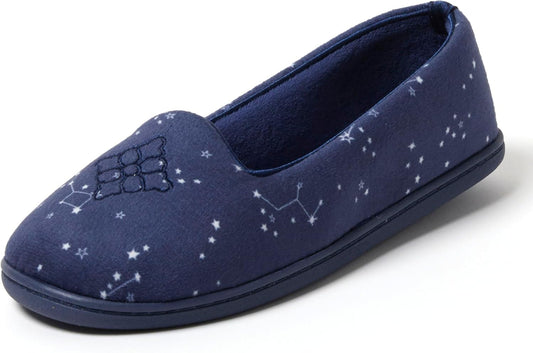 Dearfoams Women's Rebecca Soft Memory Foam Lightweight House Shoes Cozy Loafer with Warm Lining and Wide Widths Slipper